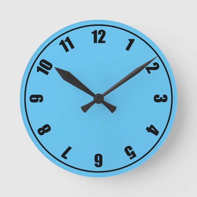 Reloj Redondo Mediano Cara azul (Anverso)