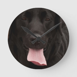 Reloj Redondo Mediano Cara de perro negro