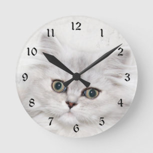 Reloj Redondo Mediano Cara persa del gatito