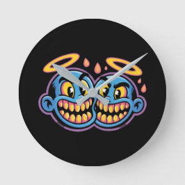 Reloj Redondo Mediano Caras sonrientes.