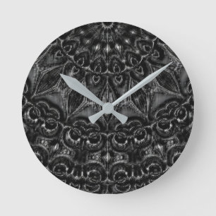 Reloj Redondo Mediano Carbón Mandala