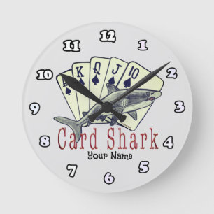 Reloj Redondo Mediano Card Shark póquer
