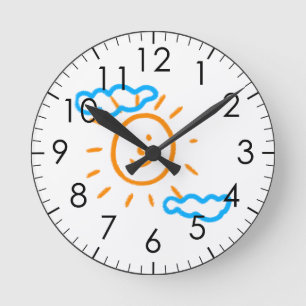 Reloj Redondo Mediano Cargar los dibujos de los niños convierte los dibu