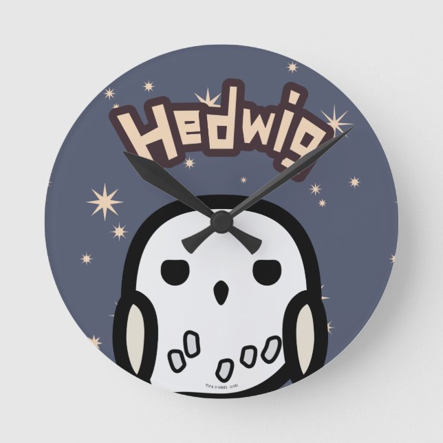 Reloj Redondo Mediano Caricatura de Hedwig Arte (Anverso)