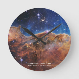 Reloj Redondo Mediano Carina Nebula Cosmic Cliffs James Webb Hi-Res