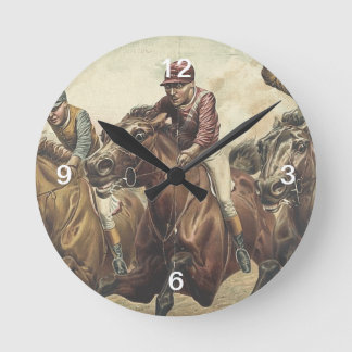 Reloj Redondo Mediano CARRERAS de caballos superior
