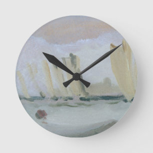 Reloj Redondo Mediano Carreras de yates en el Solent, atribuida previame