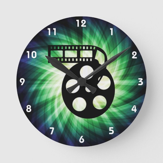 Reloj Redondo Mediano Carrete fresco de la película de cine (Anverso)