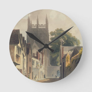 Reloj Redondo Mediano Carril de la urraca, Oxford, ilustracion del