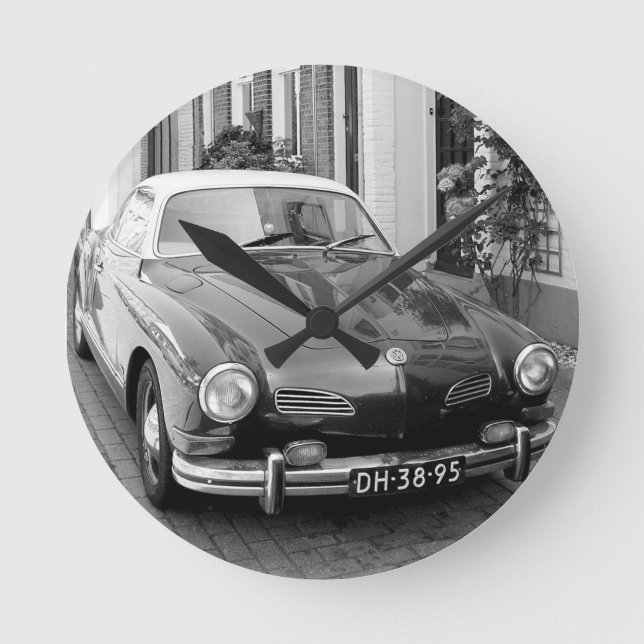 Reloj Redondo Mediano Carro clásico Karmann Ghia (Anverso)