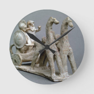 Reloj Redondo Mediano Carro y caballos, de la tumba de princesa Nefe