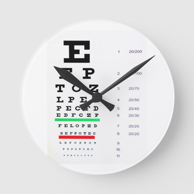 Reloj Redondo Mediano Carta de ojo (Anverso)