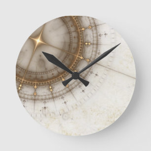 Reloj Redondo Mediano Carta náutica antigua, Grunge