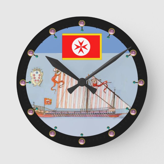 Reloj Redondo Mediano Cartel de la Marina Toscana Medici (Anverso)