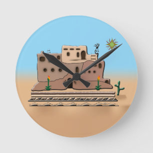 Reloj Redondo Mediano Casa de arcilla