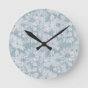 Reloj Redondo Mediano Casa de Campo Velvety Blue Daisy