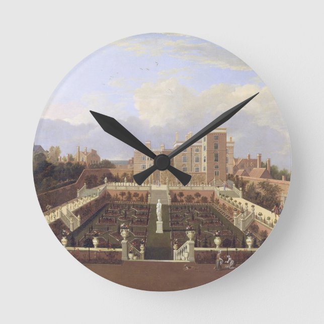 Reloj Redondo Mediano Casa de Pierrepont, Nottingham, c.1708-13 (aceite (Anverso)