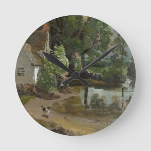 Reloj Redondo Mediano Casa de Willy Lott, cerca del molino de Flatford,