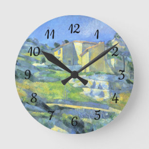 Reloj Redondo Mediano Casas de Provenza Paul Cezanne  