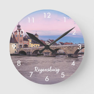 Reloj Redondo Mediano Casco histórico de Regensburg, Alemania