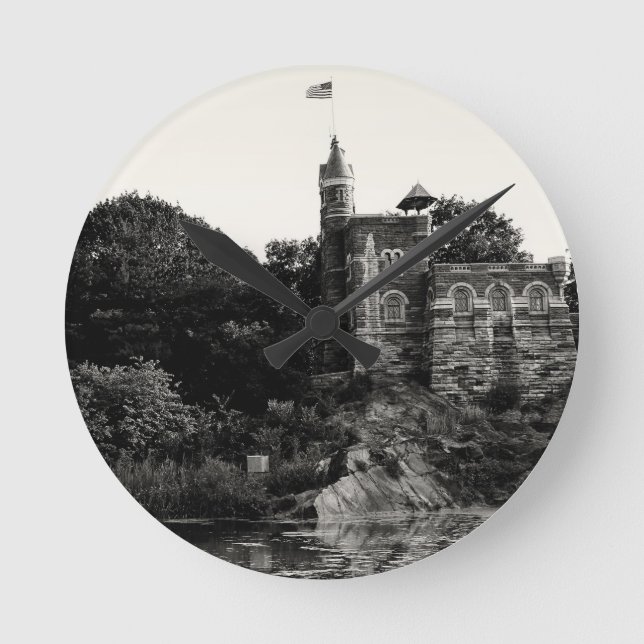 Reloj Redondo Mediano Castillo Belvedere en Central Park, NYC (Anverso)