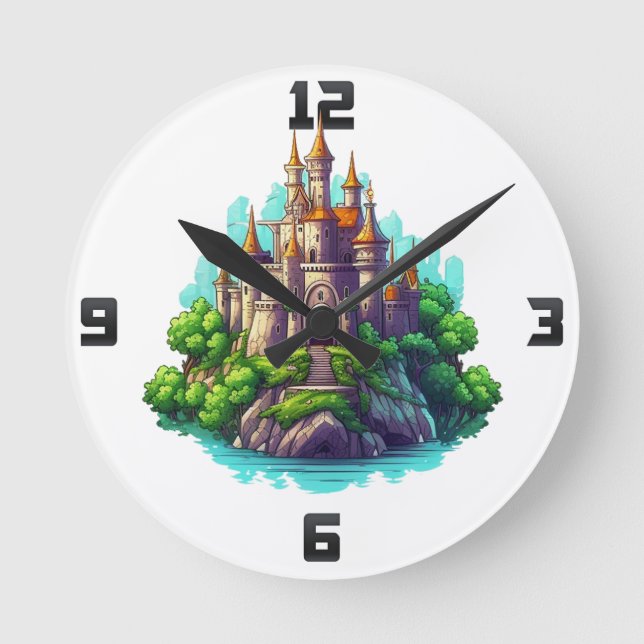 Reloj Redondo Mediano Castillo de Fantasy (Anverso)