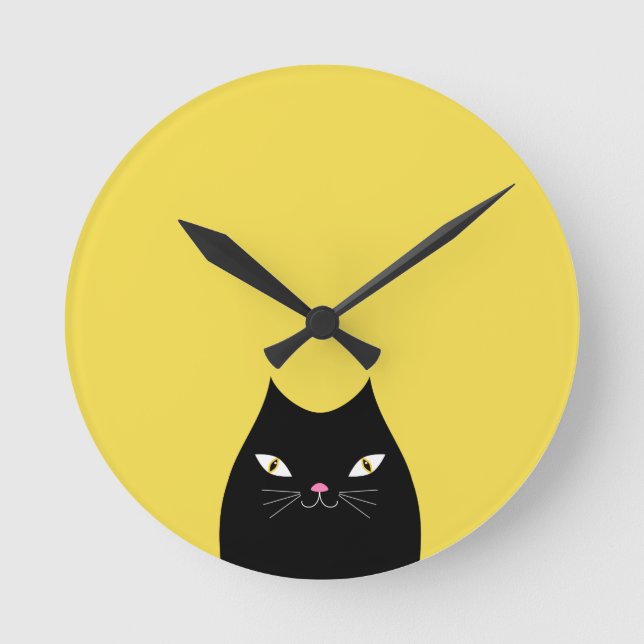 Reloj Redondo Mediano Cat Nap Time (Anverso)