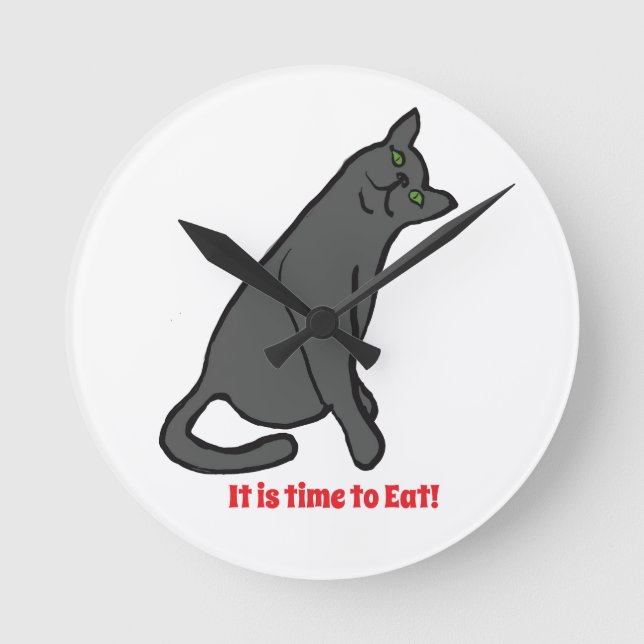 Reloj Redondo Mediano Cat Wall Clock (Anverso)