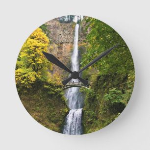 Reloj Redondo Mediano Cataratas Multnomah, desfiladero del río Columbia,