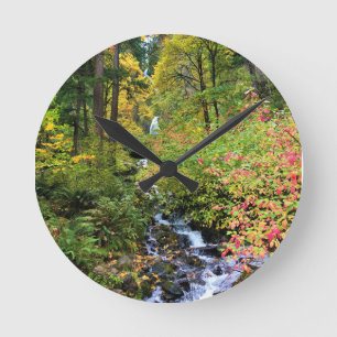Reloj Redondo Mediano Cataratas Wahkeena, desfiladero del río Columbia,