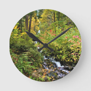 Reloj Redondo Mediano Cataratas Wahkeena, desfiladero del río Columbia,