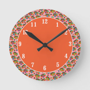 Reloj Redondo Mediano Catrina Calavera de Azúcar