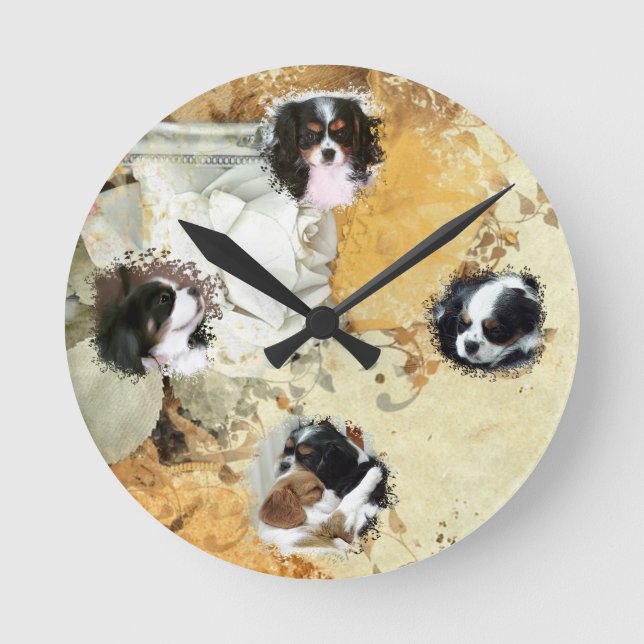 Reloj Redondo Mediano Cavalier King Charles Spaniel (Anverso)