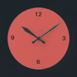 Reloj Redondo Mediano Cayenne Red Wall Clock<br><div class="desc">Consulte todos los productos Cayenne de esta tienda de la categoría Home Decor que puede combinar y combinar.</div>