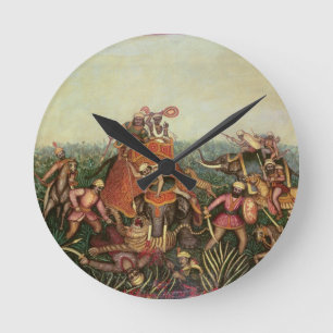 Reloj Redondo Mediano Caza del tigre, 1892 (aceite en lona)