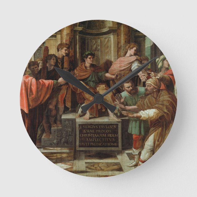 Reloj Redondo Mediano Ceguera de Elymas (personalizado de Sistine Ch) (Anverso)