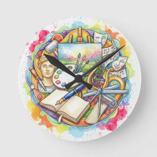 Reloj Redondo Mediano Celebra el Espíritu Creativo