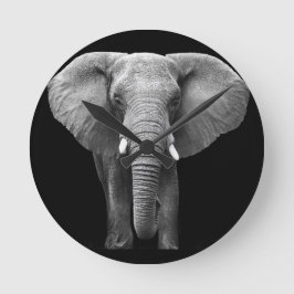 Reloj Redondo Mediano Celebrar el Día Mundial del Elefante: Diseño Majes