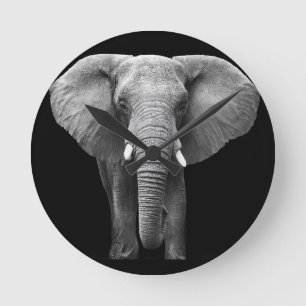 Reloj Redondo Mediano Celebrar el Día Mundial del Elefante: Diseño Majes