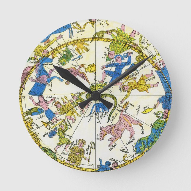 Reloj Redondo Mediano Celeste Antiguo, Esfera Árabe, Constelaciones (Anverso)