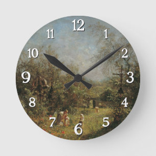 Reloj Redondo Mediano Cementerio abandonado en Goisern