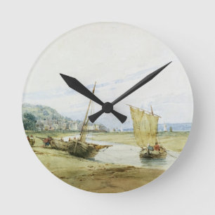 Reloj Redondo Mediano Cerca de Honfleur, c.1822 (w/c sobre el grafito en