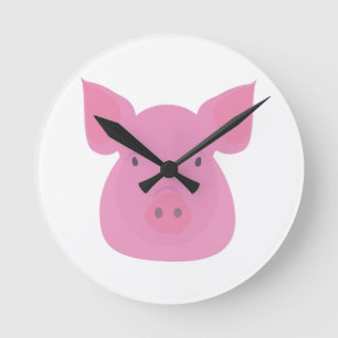 Reloj Redondo Mediano Cerdo