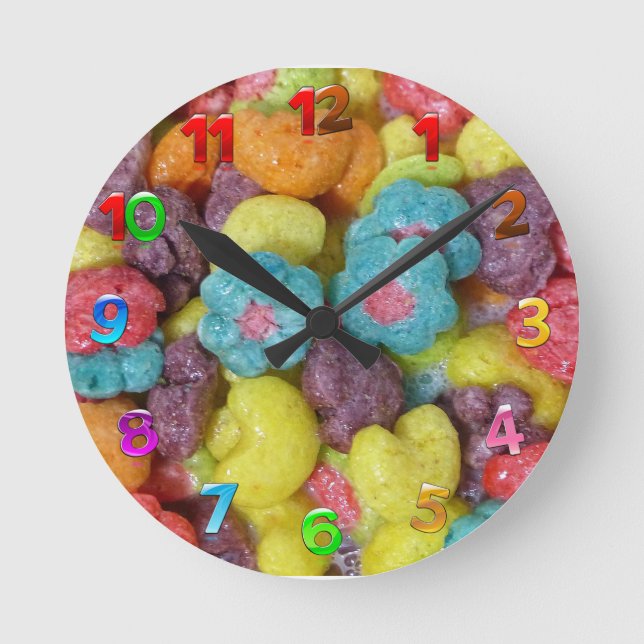 Reloj Redondo Mediano Cereal de la frutería (Anverso)