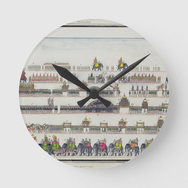 Reloj Redondo Mediano Ceremonia de Muharram, Faizabad, 1772 'del Gentil (Anverso)