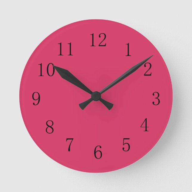 Reloj Redondo Mediano Cerise Red Kitchen Wall Clock (Anverso)