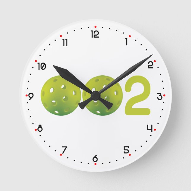 Reloj Redondo Mediano Cero Cero Dos - Puntuación de la bola de picnic Re (Anverso)