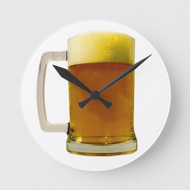 Reloj Redondo Mediano Cerveza (Anverso)