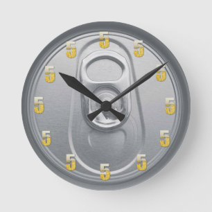 Reloj Redondo Mediano Cerveza de 5 en punto