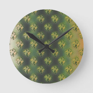 Reloj Redondo Mediano Chambre verde vintage, gris y naranja St Patrick